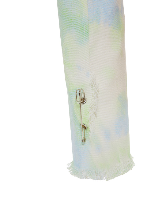 Green Tie-dye Denim Bolero Jacket, 4