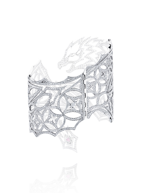 Round Diamond & Oval Ruby & White Gold Bracelet, 2