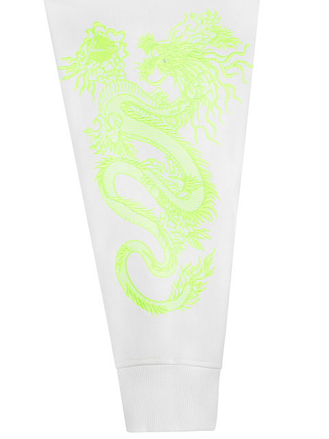 White Dragon Embroidered Jersey Suit, 3