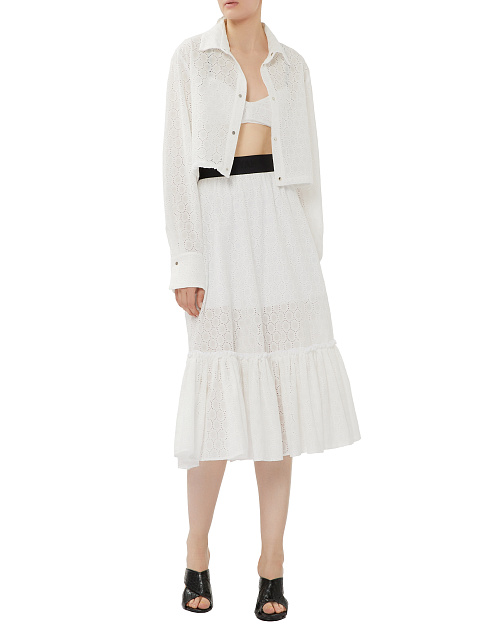 White Cotton Lace Midi Skirt, 5 White Cotton Lace Midi Skirt, 5