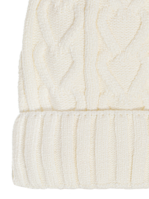 White cable knit beanie, 2 White cable knit beanie, 2