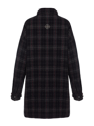 Oversized Black Checked Shirt, 2