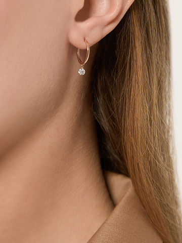 Rose gold hoops, 2