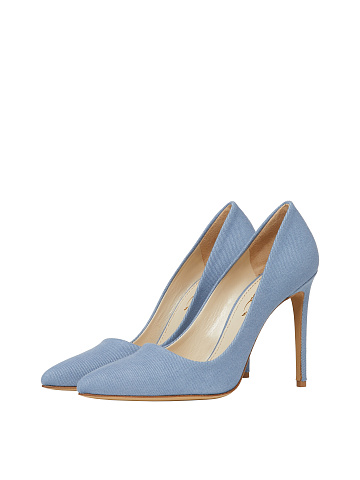 Light Blue Denim Pumps, 1