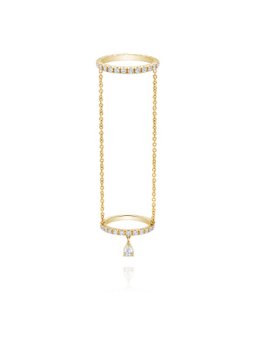 Gold & Diamond Double Ring, 1