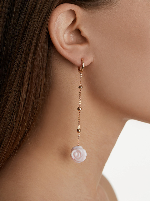 Rose Shell & Rose Gold Earrings, 2