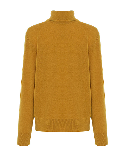 Men's Yellow Cashmere Turtleneck Sweater, 1