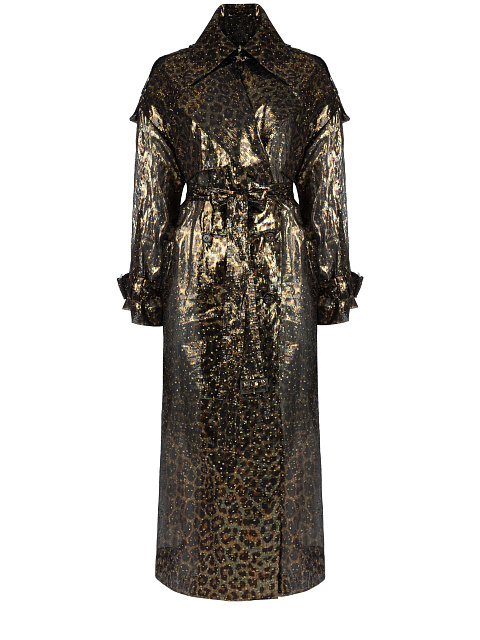 Leopard Printed Silk Trench Coat, 1 Leopard Printed Silk Trench Coat, 1