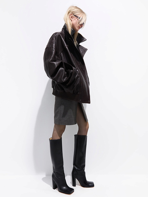 Checked suiting pencil skirt, 3