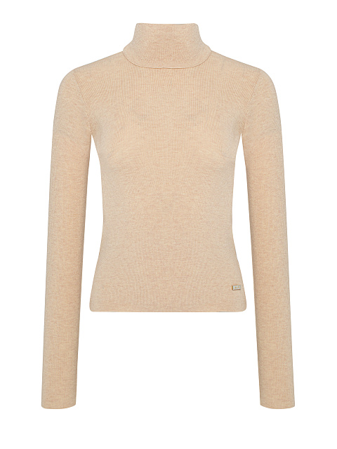 Beige Cashmere & Silk Turtleneck, 1 Beige Cashmere & Silk Turtleneck, 1