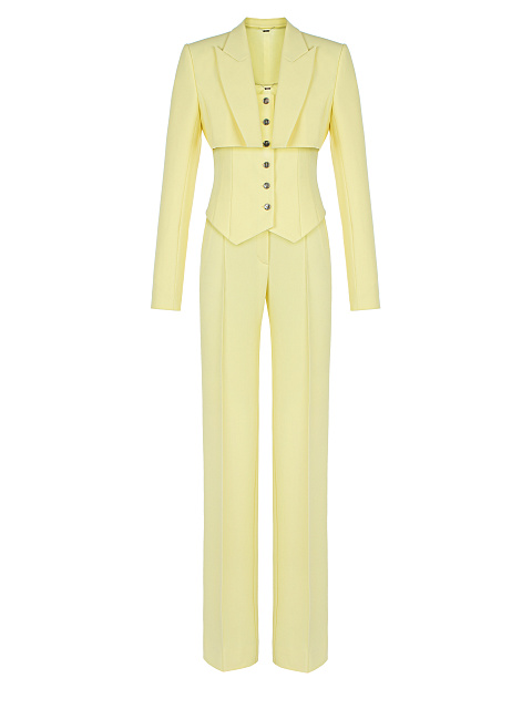 Pale Yellow Suit With Cropped Jacket, 1