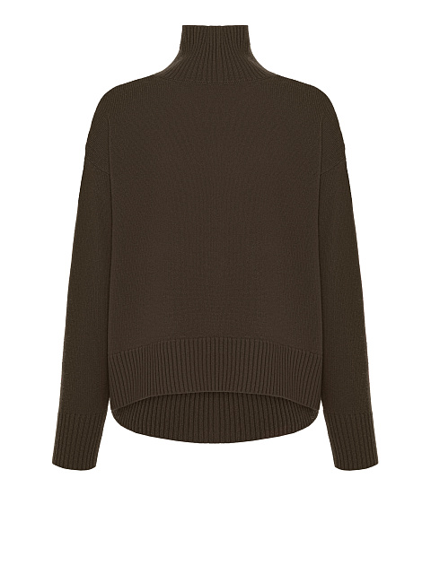 Dark Green Royal Cashmere Turtleneck Sweater, 1