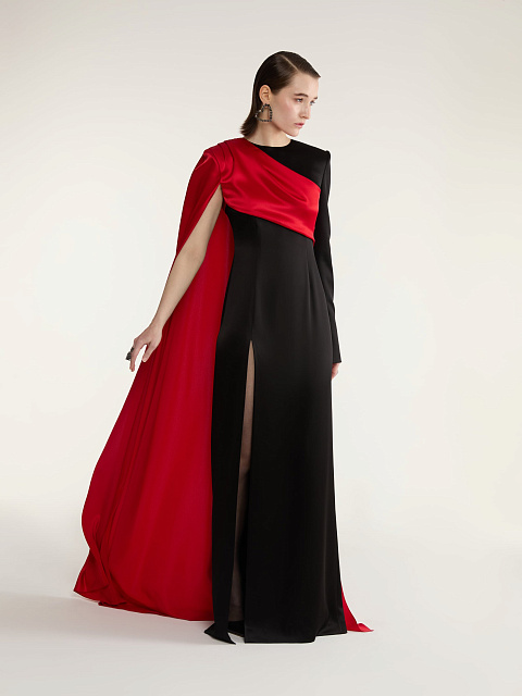 Black & Red Silk Maxi Dress, 4 Black & Red Silk Maxi Dress, 4