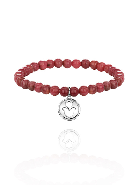 Silver & Jasper Beaded Bracelet, 1