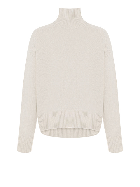 White Royal Cashmere Turtleneck Sweater, 1