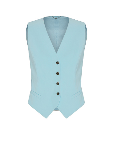 Light Blue Rayon & Silk Vest, 1