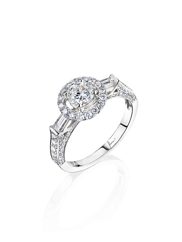 White gold ring with diamonds, 1