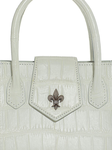 White crocodile leather bag, 5 White crocodile leather bag, 5