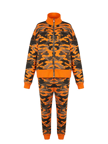 Orange Camouflage Jersey Suit, 1