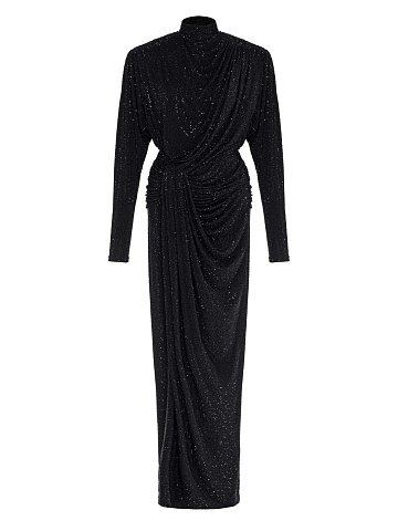 Black maxi dress with rhinestones, 1