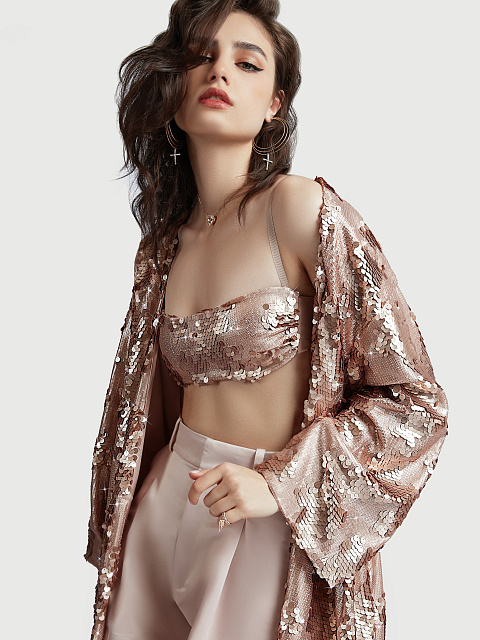 Silver & Cubic Zirkonia Hoop Earrings, 2