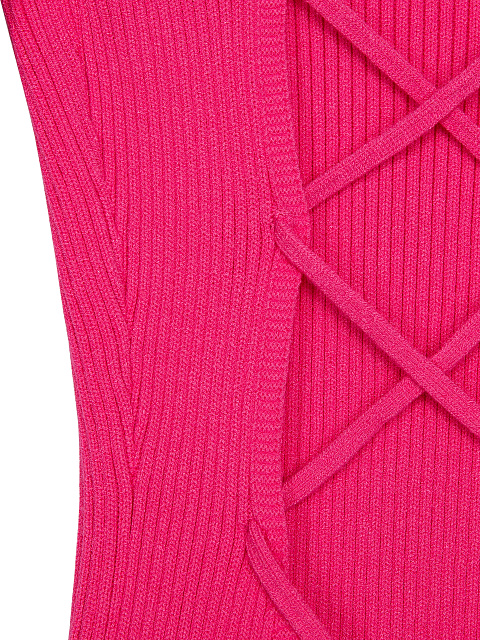 Pink Rib Knit Mini Dress, 3 Pink Rib Knit Mini Dress, 3