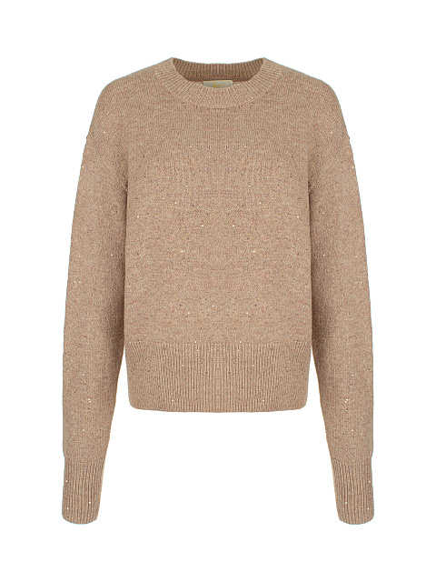 Rose Beige Lurex & Sequins Jumper, 1 Rose Beige Lurex & Sequins Jumper, 1