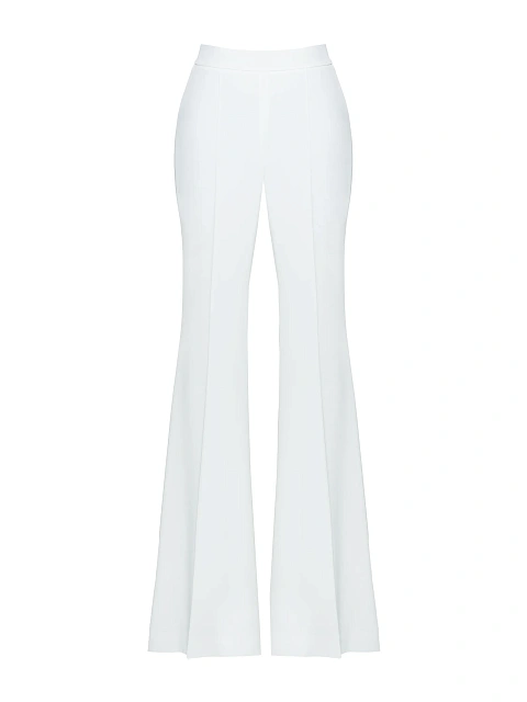 White Silk Flared Pants, 1 White Silk Flared Pants, 1