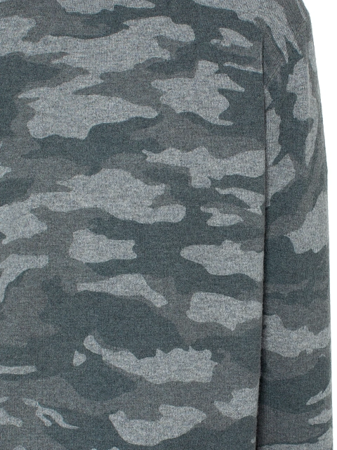 Gray men's cashmere sweater with print, 3