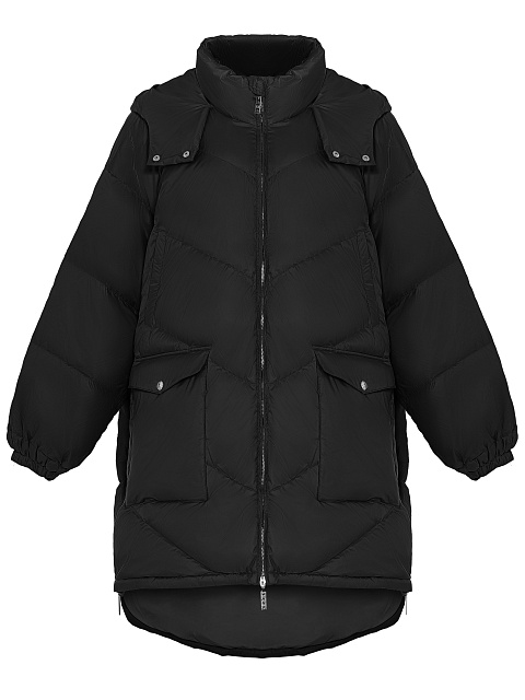 Black Oversized Puffer Jacket, 1