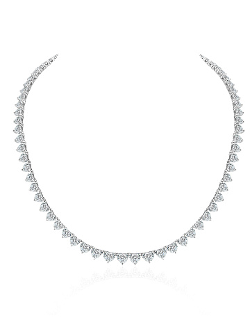 Necklace with heart-cut diamonds, 1
