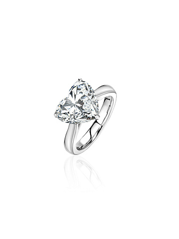 Ring with an LG diamond in a “heart” cut, 1