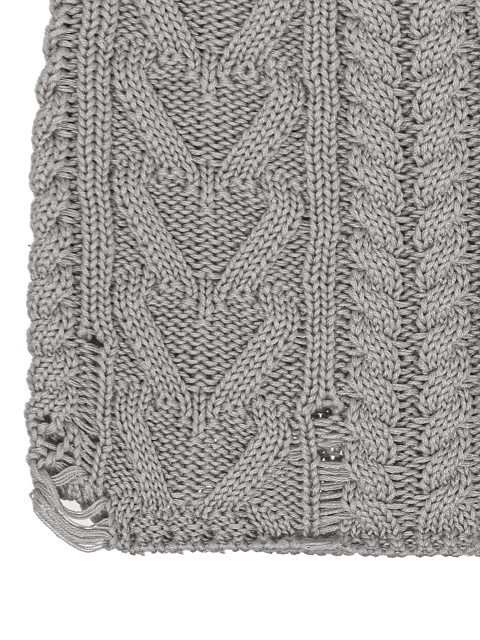 Light Grey Distressed Cotton Beanie, 2 Light Grey Distressed Cotton Beanie, 2