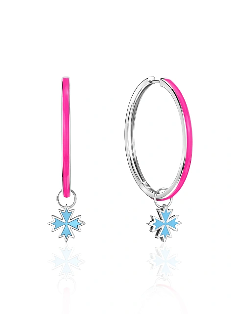 Medium white gold hoops with Tutti Frutti-colored enamel, 4