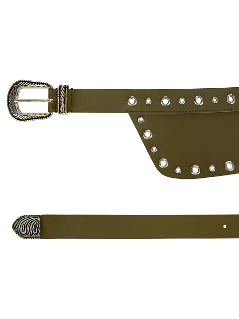Khaki Leather Belt, 2