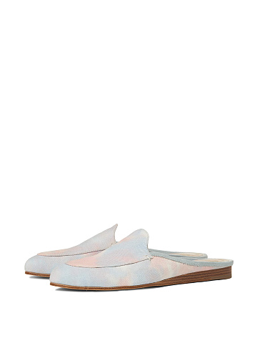 Pink Tie-Dye Denim Mules, 1