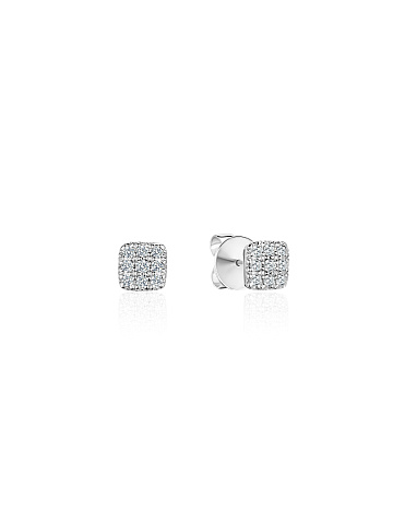 White gold stud earrings with diamonds, 1