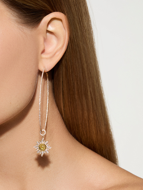 Gold & Chrysolite Hoop Pendant, 3