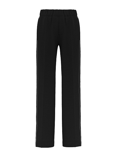 Black tracksuit with cropped sweatshirt and cornflower embroidery, 3 Black tracksuit with cropped sweatshirt and cornflower embroidery, 3