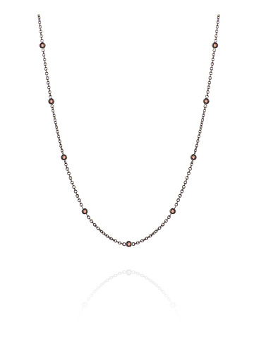 Necklace in blackened gold with garnet, 1