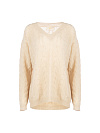 Бежевый кашемировый пуловер с косами