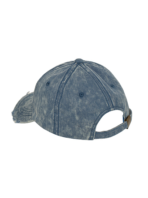 Light Blue Suede Trim YD Washed Denim Cap, 3 Light Blue Suede Trim YD Washed Denim Cap, 3