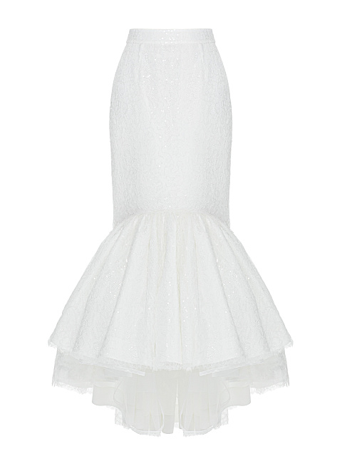 White taffeta maxi skirt, 1