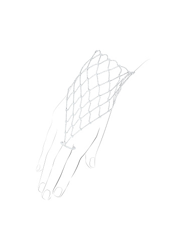 White Gold Topaz Slave Bracelet, 1