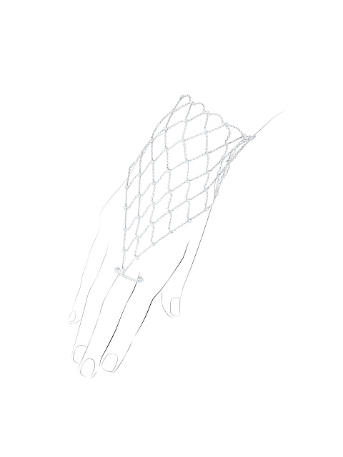 White Gold Topaz Slave Bracelet, 1