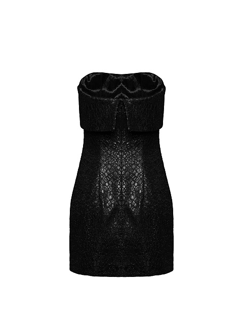 Metallic Black Snakeskin Mini Dress, 2 Metallic Black Snakeskin Mini Dress, 2