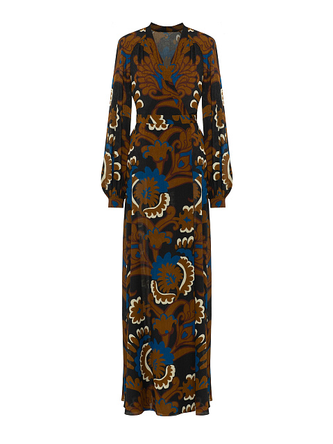 Brown floral-print maxi dress, 1 Brown floral-print maxi dress, 1