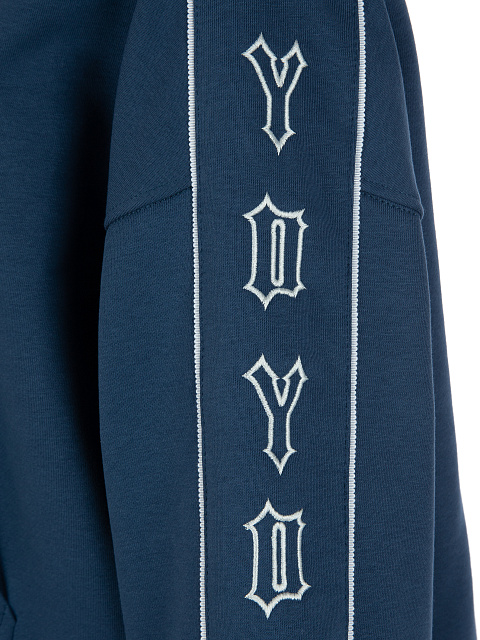 Dark Blue Jersey Set With White Embroidery, 4