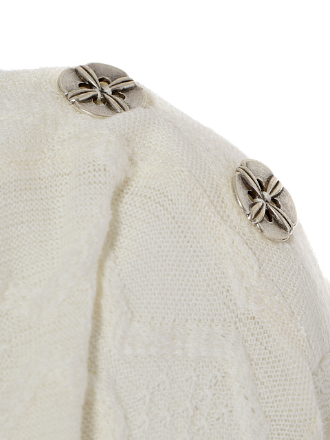 White Embroidered Star Jersey Longsleeve, 4