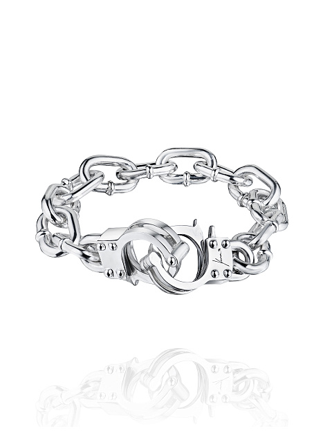 Silver Handcuffs Bracelet, 1